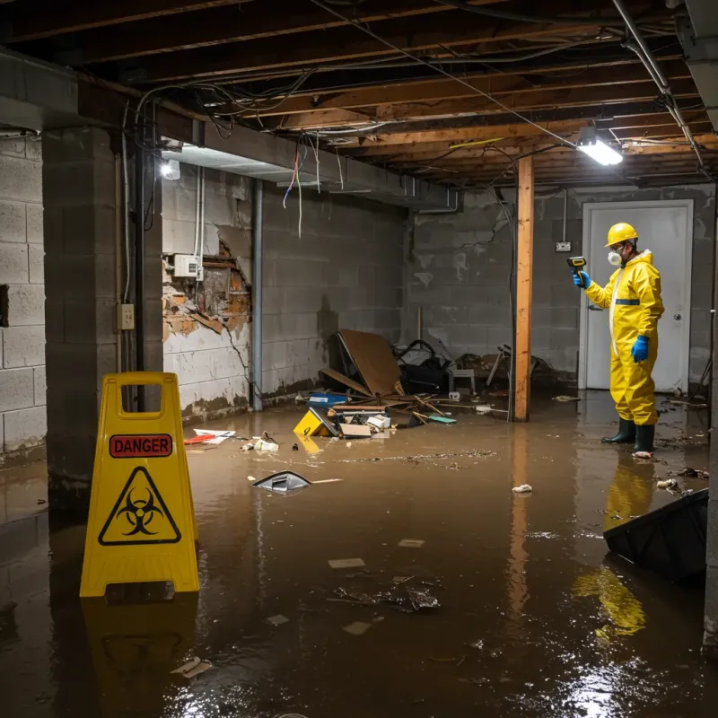 Flooded Basement Electrical Hazard in Switzerland County, IN Property